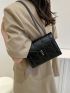 New Solid Color Quilted Shoulder Strap Push Lock Fashion Women's Shoulder Bag