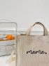 Small Shopper Bag Letter & Heart Graphic