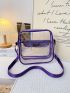 Letter Patch Decor Square Bag Clear PVC