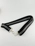 Striped Pattern Bag Strap Adjustable