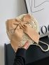 Medium Straw Bag Bow Decor