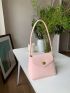 Small Flap Bucket Bag Turn Lock Minimalist