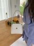 Small Flap Bucket Bag Turn Lock Minimalist