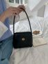 Small Flap Bucket Bag Turn Lock Minimalist