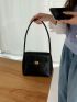 Small Flap Bucket Bag Turn Lock Minimalist