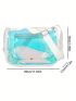 Medium Square Bag Contrast Binding Holographic Funky Style, Clear Bag