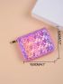 Holographic Classic Card Holder Fashionable With Zipper