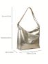 Medium Hobo Bag Champagne Fashionable For Daily