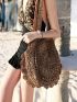 Minimalist Straw Bag Oversized Vacation