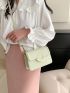 Mini Metal Detail Flap Square Bag Fashion Green