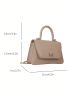 Bow Detail Flap Square Bag Top Handle Fashion