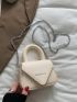 Mini Letter Detail Flap Square Bag Funky Beige