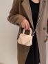 Mini Letter Detail Flap Square Bag Funky Beige