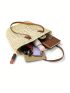 Hollow Out Design Straw Bag Vacation Double Handle