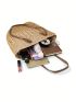 Hollow Out Design Straw Bag Vacation Double Handle