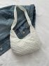 Fashion White Hobo Bag With Zipper