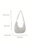 Fashion White Hobo Bag With Zipper