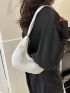 Fashion White Hobo Bag With Zipper