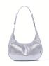 Small Hobo Bag Crocodile Embossed Minimalist