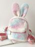 Colorblock Novelty Bag Fluffy Cute