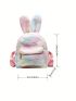 Colorblock Novelty Bag Fluffy Cute