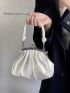 Mini Ruched Bag Kiss Lock Knot Design Handle