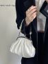 Mini Ruched Bag Kiss Lock Knot Design Handle