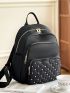 Studded Detail Pocket Front Backpack