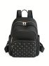 Studded Detail Pocket Front Backpack