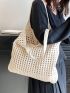 Hollow Out Design Crochet Bag Vacation Large Capacity