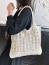 Hollow Out Design Crochet Bag Vacation Large Capacity