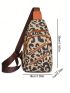 Leopard Pattern Sling Bag Mini Zipper