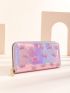 Crown Graphic Long Wallet Zipper Holographic