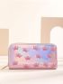 Crown Graphic Long Wallet Zipper Holographic