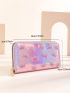 Crown Graphic Long Wallet Zipper Holographic