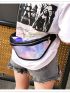 Front Waist Pack Holographic PVC Colorful Waterproof Chest Bag For Sports, Clear Bag