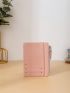 Minimalist Card Holder Pink Litchi Embossed