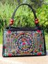 Women's 2023 New Embroidered Bag Canvas Bag Women's Handbag