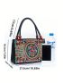 Women's 2023 New Embroidered Bag Canvas Bag Women's Handbag