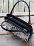 Women's 2023 New Embroidered Bag Canvas Bag Women's Handbag