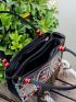 Women's 2023 New Embroidered Bag Canvas Bag Women's Handbag