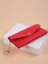 Men And Women Daily Commuting Color Pu Simple Multi-Card Long Wallet