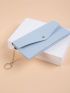 Men And Women Daily Commuting Color Pu Simple Multi-Card Long Wallet