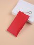 Men And Women Daily Commuting Color Pu Simple Multi-Card Long Wallet