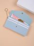 Men And Women Daily Commuting Color Pu Simple Multi-Card Long Wallet