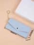 Men And Women Daily Commuting Color Pu Simple Multi-Card Long Wallet