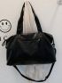 Minimalist Shoulder Tote Bag Small Black