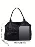 Minimalist Shoulder Tote Bag Medium Black