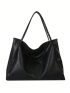 Large Capacity Tote Bag Double Handle Minimalist Style