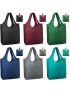 BeeGreen Reusable Grocery Bags Set of 6, Reusable Shopping Xlarge 50LBS Collapsible Bags with Pouch, Machine Washable Durable Lightweight Nylon Tote Bags Black Burgundy Green Blue Grey Teal …